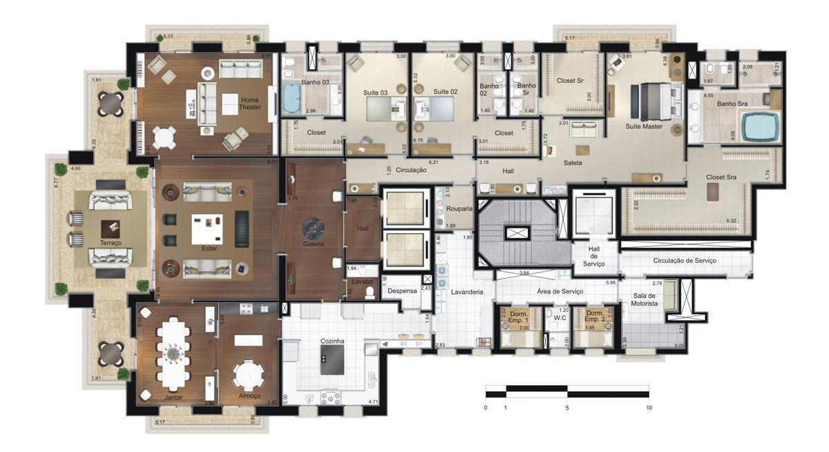 Apto. 500m² - Opção 4 - Torre 2