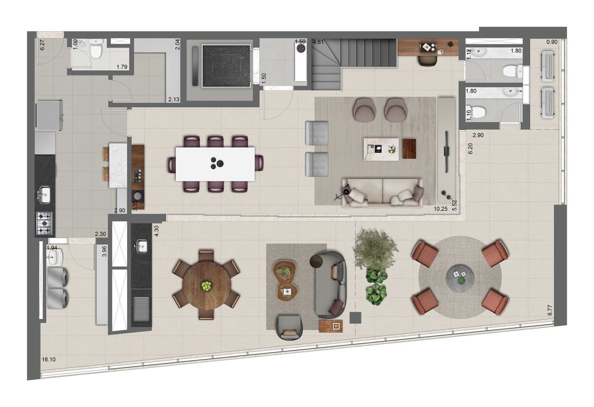 Duplex 158m² (superior)