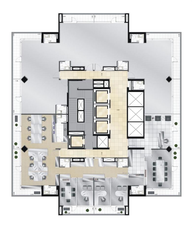 Planta tipo - Meio Andar