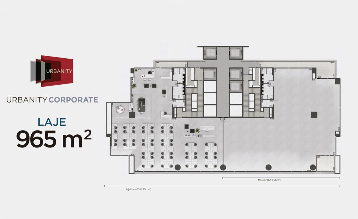 Laje de 965 m2 do 6º Andar (Zona Baixa)