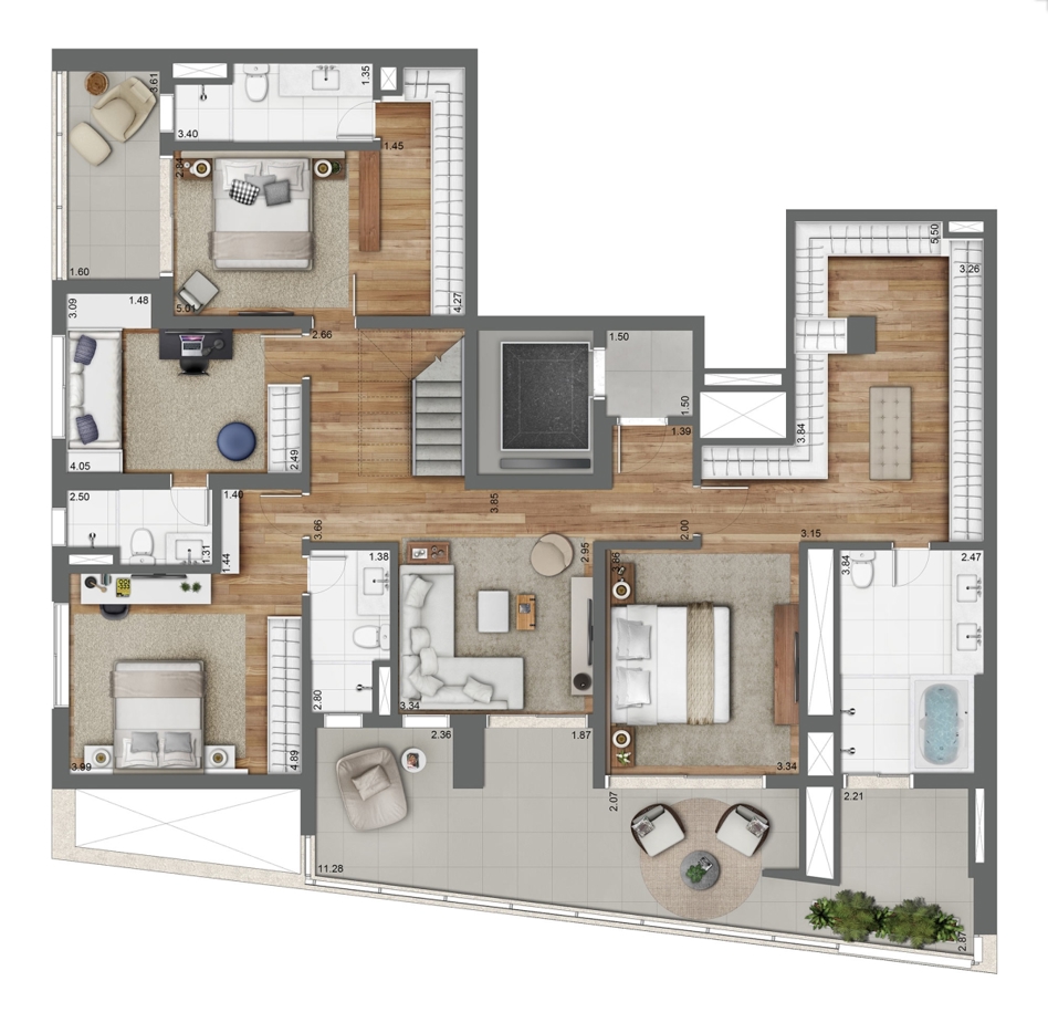 Duplex 189m² (Inferior)