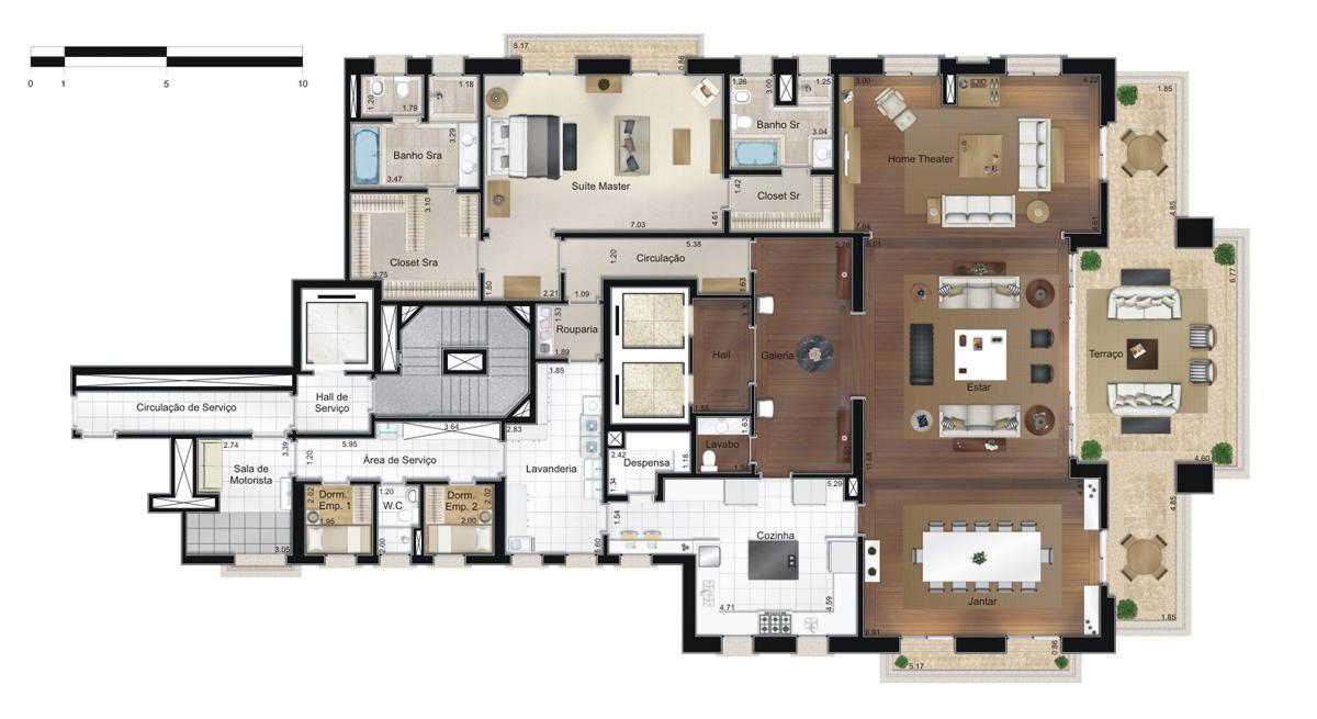 Apto. 400m² - Opção 2 - Torre 2