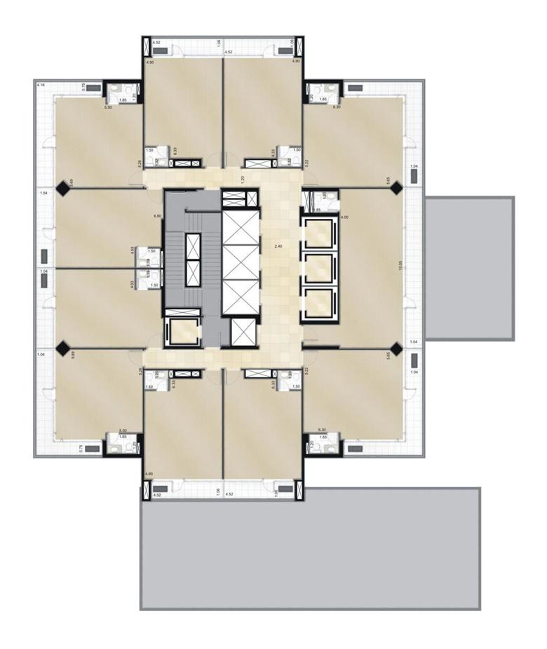 Planta tipo - 1º Pavimento