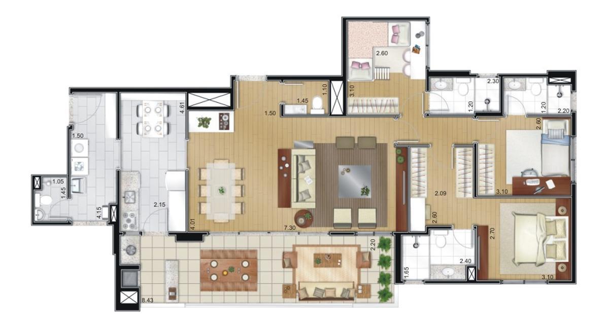 Apto. Tipo - Opção maior