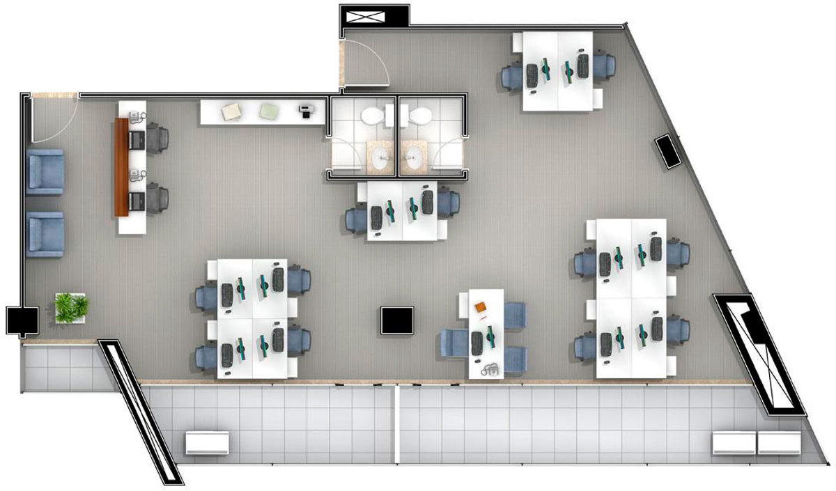 Junção - 2 Conjuntos comerciais