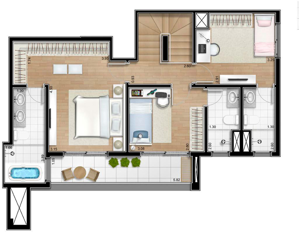 Apto. Cobertura - Superior