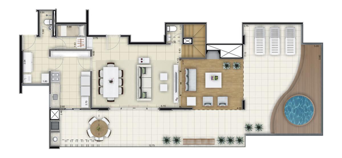 Planta Cobertura - Piso Inferior