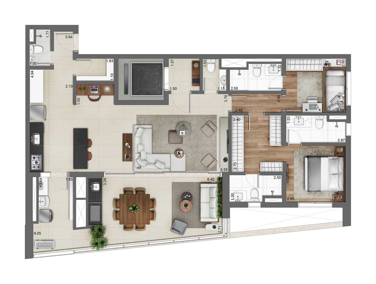 Apto 131m² (opção)