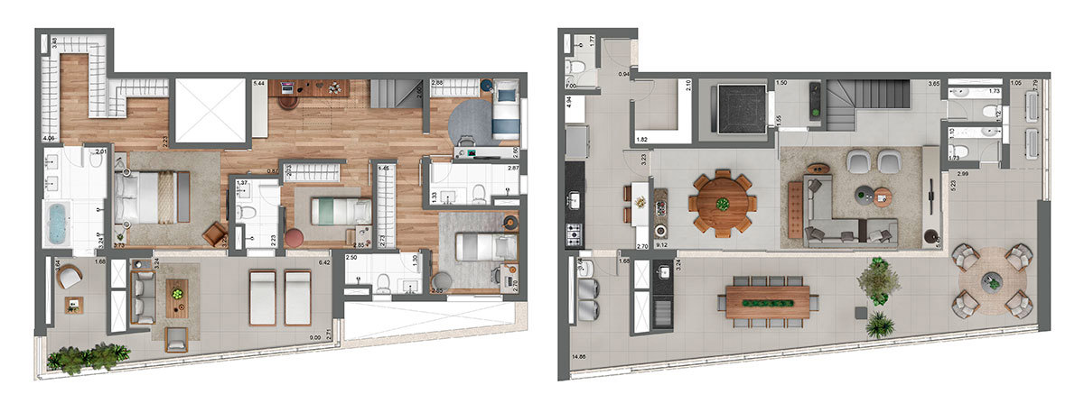 Duplex 266m²