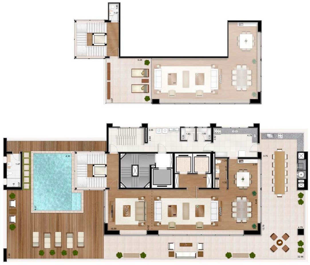 Cobertura - Pavimento superior