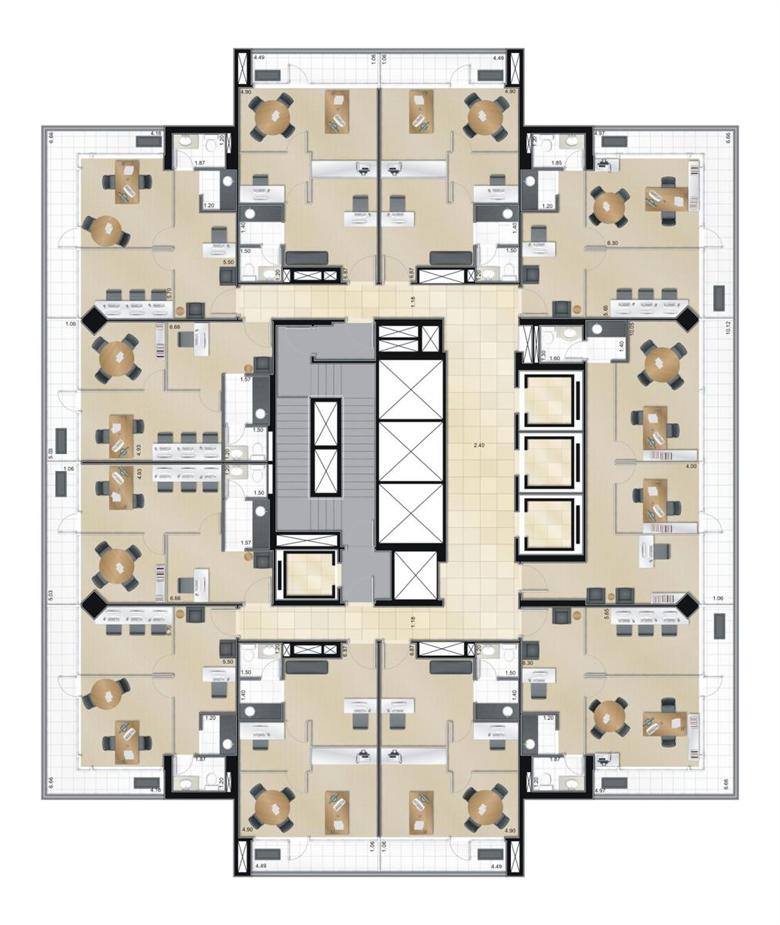 Planta tipo - 11 Conjuntos