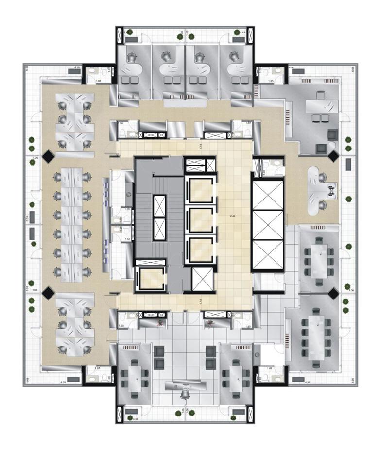 Planta tipo - Andar Inteiro