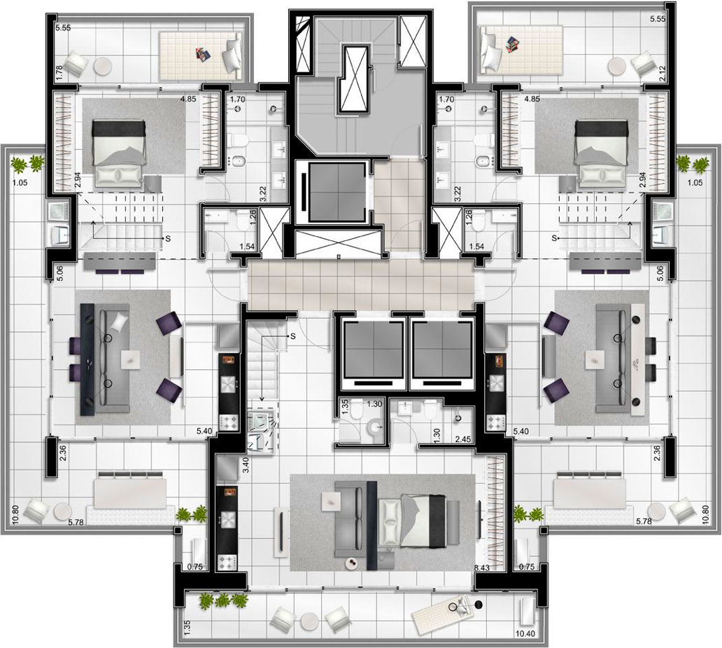 Apto Cobertura - Inferior